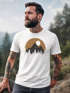 Herren T-Shirt Outdoor Print Natural Badge Logo Wandern Fashion Streetstyle Neverless®preview
