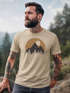 Herren T-Shirt Outdoor Print Natural Badge Logo Wandern Fashion Streetstyle Neverless®preview