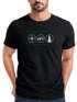 Herren T-Shirt Outdoor Symbole - Kompass Berge Wald - Statement Grafikshirt Natur Symbolik Printshirt Männer Fashion Streetstyle Neverless®preview