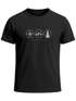 Herren T-Shirt Outdoor Symbole - Kompass Berge Wald - Statement Grafikshirt Natur Symbolik Printshirt Männer Fashion Streetstyle Neverless®preview
