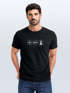 Herren T-Shirt Outdoor Symbole - Kompass Berge Wald - Statement Grafikshirt Natur Symbolik Printshirt Männer Fashion Streetstyle Neverless®preview