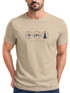 Herren T-Shirt Outdoor Symbole - Kompass Berge Wald - Statement Grafikshirt Natur Symbolik Printshirt Männer Fashion Streetstyle Neverless®preview