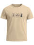 Herren T-Shirt Outdoor Symbole - Kompass Berge Wald - Statement Grafikshirt Natur Symbolik Printshirt Männer Fashion Streetstyle Neverless®preview