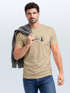 Herren T-Shirt Outdoor Symbole - Kompass Berge Wald - Statement Grafikshirt Natur Symbolik Printshirt Männer Fashion Streetstyle Neverless®preview