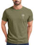Herren T-Shirt Palme Print Logo Aufdruck Sommer Fashion Printshirt Baumwolle Streetstyle Neverless®preview