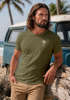 Herren T-Shirt Palme Print Logo Aufdruck Sommer Fashion Printshirt Baumwolle Streetstyle Neverless®preview