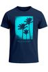 Herren T-Shirt Palmen Fotoprint Vintage Retro Aufdruck Printshirt Streetwear Fashion Streetstyle Neverless®preview