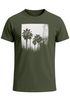 Herren T-Shirt Palmen Fotoprint Vintage Style Frontprint Beach Sommer Strand Outfit Retro Fashion Streetstyle Neverless®preview