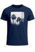 Herren T-Shirt Palmen Fotoprint Vintage Style Frontprint Beach Sommer Strand Outfit Retro Fashion Streetstyle Neverless®preview