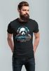 Herren T-Shirt Panda Bär Aufdruck Tiermotiv Musik Techo Print Fashion Streetstyle Neverless®preview