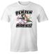 Herren T-Shirt Pew Pew Madafakas böses Einhorn Regenbogen Unicorn Fun-Shirt Spruch lustig Moonworks®preview