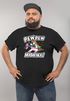 Herren T-Shirt Pew Pew Madafakas böses Einhorn Regenbogen Unicorn Fun-Shirt Spruch lustig Moonworks®preview