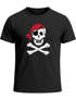 Herren T-Shirt Pirat Skull Jolly Roger Bandana Fasching Fun-Shirt Verkleidung Last Minute Kostüm Moonworks® preview