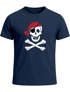 Herren T-Shirt Pirat Skull Jolly Roger Bandana Fasching Fun-Shirt Verkleidung Last Minute Kostüm Moonworks® preview