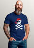 Herren T-Shirt Pirat Skull Jolly Roger Bandana Fasching Fun-Shirt Verkleidung Last Minute Kostüm Moonworks® preview