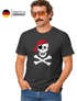 Herren T-Shirt Pirat Skull Jolly Roger Bandana Fasching Fun-Shirt Verkleidung Last Minute Kostüm Moonworks® preview