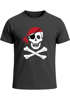 Herren T-Shirt Pirat Skull Jolly Roger Bandana Fasching Fun-Shirt Verkleidung Last Minute Kostüm Moonworks® preview