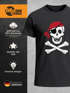 Herren T-Shirt Pirat Skull Jolly Roger Bandana Fasching Fun-Shirt Verkleidung Last Minute Kostüm Moonworks® preview