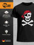 Herren T-Shirt Pirat Skull Jolly Roger Bandana Fasching Fun-Shirt Verkleidung Last Minute Kostüm Moonworks® preview