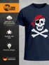 Herren T-Shirt Pirat Skull Jolly Roger Bandana Fasching Fun-Shirt Verkleidung Last Minute Kostüm Moonworks® preview