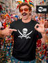 Herren T-Shirt Pirat Totenkopf Skull Jolly Roger Calico Verkleidung Last Minute Kostüm  Fasching Fun-Shirt Moonworks®preview