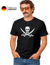 Herren T-Shirt Pirat Totenkopf Skull Jolly Roger Calico Verkleidung Last Minute Kostüm  Fasching Fun-Shirt Moonworks®preview