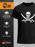 Herren T-Shirt Pirat Totenkopf Skull Jolly Roger Calico Verkleidung Last Minute Kostüm  Fasching Fun-Shirt Moonworks®preview