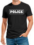 Herren T-Shirt Police Polizei-Kostüm Polizist-Shirt Fun-Shirt Fasching Verkleidung Kostüm Karneval Moonworks®preview