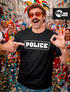 Herren T-Shirt Police Polizei-Kostüm Polizist-Shirt Fun-Shirt Fasching Verkleidung Kostüm Karneval Moonworks®preview