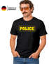 Herren T-Shirt Police Polizei-Kostüm Polizist-Shirt Fun-Shirt Fasching Verkleidung Kostüm Karneval Moonworks®preview