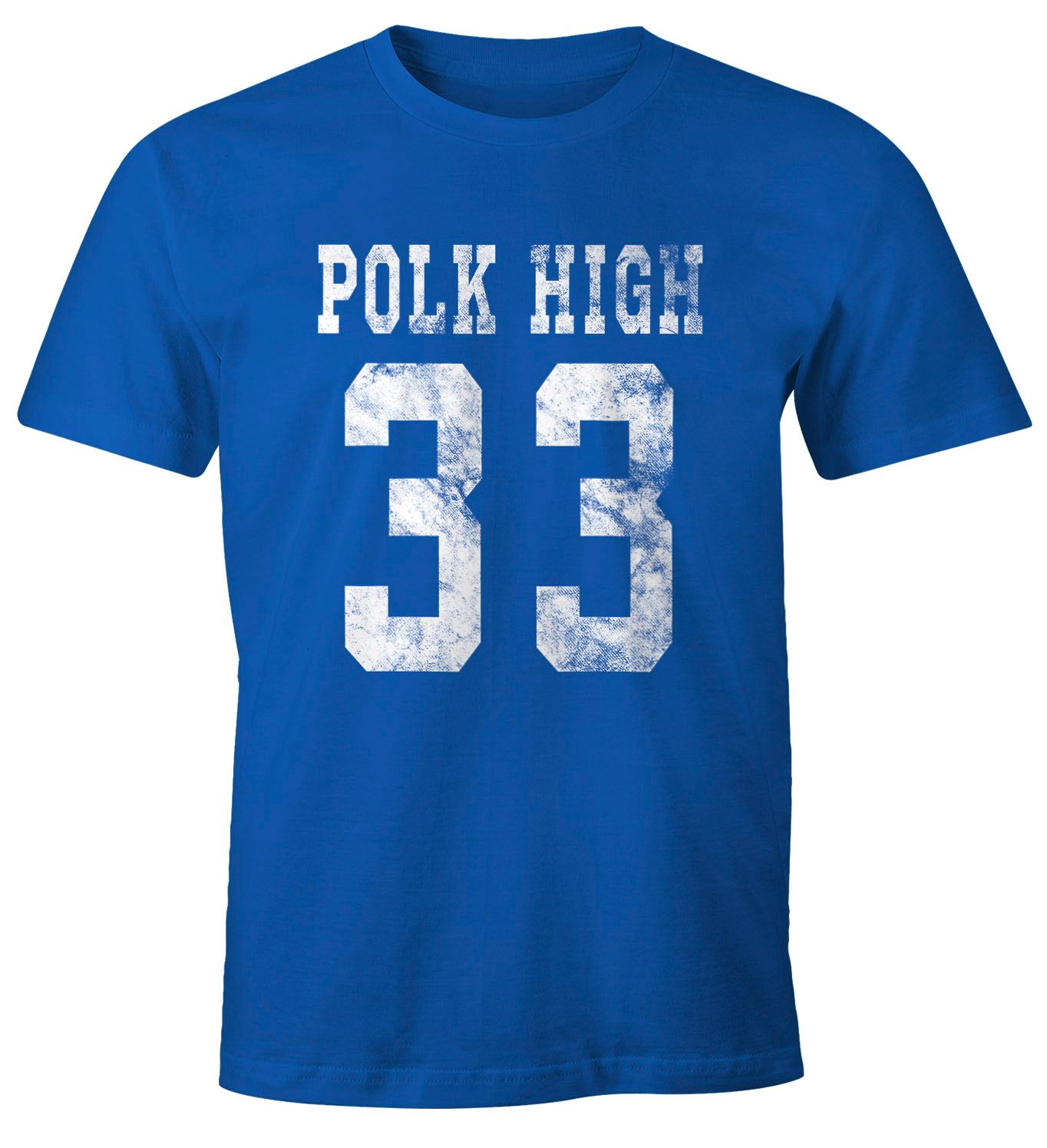 Herren T-Shirt Polk High Trikot Football 90er Fasching Karneval lustig Fun-Shirt Moonworks®