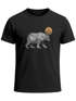 Herren T-Shirt Polygon Bär Mond Outdoor Wandern Natur Print Aufdruck Fashion Streetstyle Neverless®preview