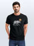 Herren T-Shirt Polygon Bär Mond Outdoor Wandern Natur Print Aufdruck Fashion Streetstyle Neverless®preview