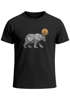 Herren T-Shirt Polygon Bär Mond Outdoor Wandern Natur Print Aufdruck Fashion Streetstyle Neverless®preview