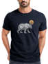 Herren T-Shirt Polygon Bär Mond Outdoor Wandern Natur Print Aufdruck Fashion Streetstyle Neverless®preview