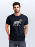 Herren T-Shirt Polygon Bär Mond Outdoor Wandern Natur Print Aufdruck Fashion Streetstyle Neverless®preview