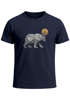 Herren T-Shirt Polygon Bär Mond Outdoor Wandern Natur Print Aufdruck Fashion Streetstyle Neverless®preview