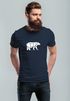 Herren T-Shirt Polygon Design Print Bär Bear Tiermotiv Outdoor Fashion Streetstyle Neverless®preview