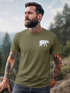 Herren T-Shirt Polygon Design Print Bär Natur Outdoor Fashion Streetstyle Neverless®preview