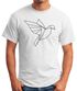 Herren T-Shirt Polygon Origami Vogel Bird Moonworks®preview