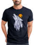 Herren T-Shirt Polygon Print Wolf Wald Outdoor Adventure Natur Tiermotiv Fashion Streetstyle Neverless®preview