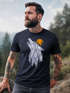 Herren T-Shirt Polygon Print Wolf Wald Outdoor Adventure Natur Tiermotiv Fashion Streetstyle Neverless®preview