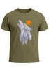 Herren T-Shirt Polygon Print Wolf Wald Outdoor Adventure Natur Tiermotiv Fashion Streetstyle Neverless®preview
