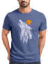 Herren T-Shirt Polygon Print Wolf Wald Outdoor Adventure Natur Tiermotiv Fashion Streetstyle Neverless®preview