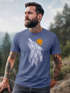 Herren T-Shirt Polygon Print Wolf Wald Outdoor Adventure Natur Tiermotiv Fashion Streetstyle Neverless®preview