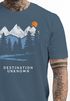 Herren T-Shirt Prinstshirt Berge Wandern Adventure Outdoor Minimalistischer Frontprint Retro Fashion Streetstyle Neverless®preview