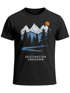 Herren T-Shirt Prinstshirt Berge Wandern Adventure Outdoor Minimalistischer Frontprint Retro Fashion Streetstyle Neverless®preview