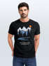 Herren T-Shirt Prinstshirt Berge Wandern Adventure Outdoor Minimalistischer Frontprint Retro Fashion Streetstyle Neverless®preview