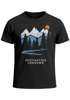 Herren T-Shirt Prinstshirt Berge Wandern Adventure Outdoor Minimalistischer Frontprint Retro Fashion Streetstyle Neverless®preview