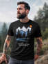 Herren T-Shirt Prinstshirt Berge Wandern Adventure Outdoor Minimalistischer Frontprint Retro Fashion Streetstyle Neverless®preview